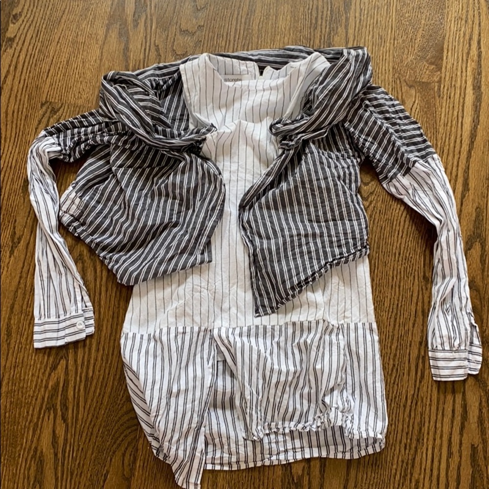 Storets size small off the shoulder stripe top